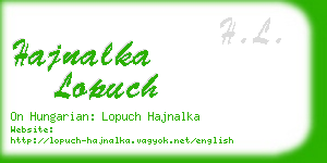hajnalka lopuch business card
